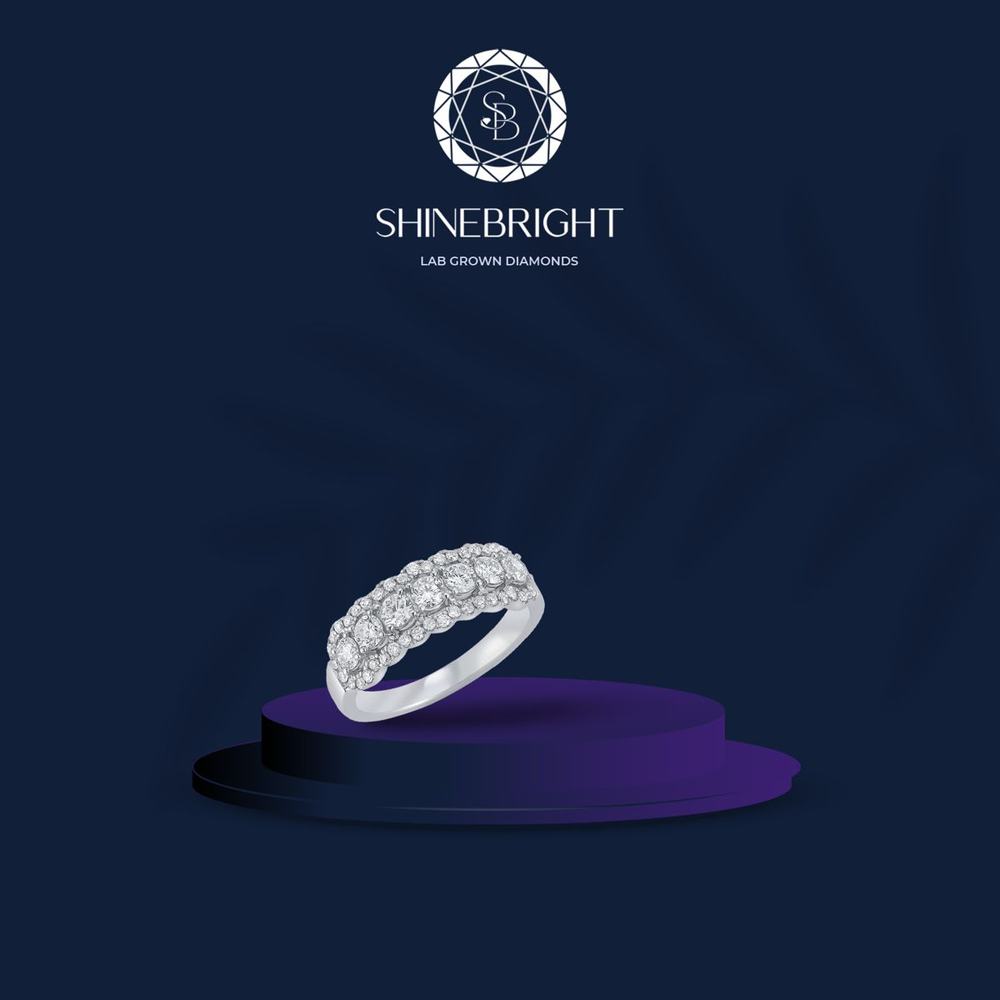 Seven-stone halo band